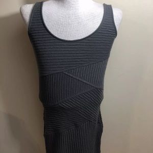 Free people grey sleeveless bodycon textured dress